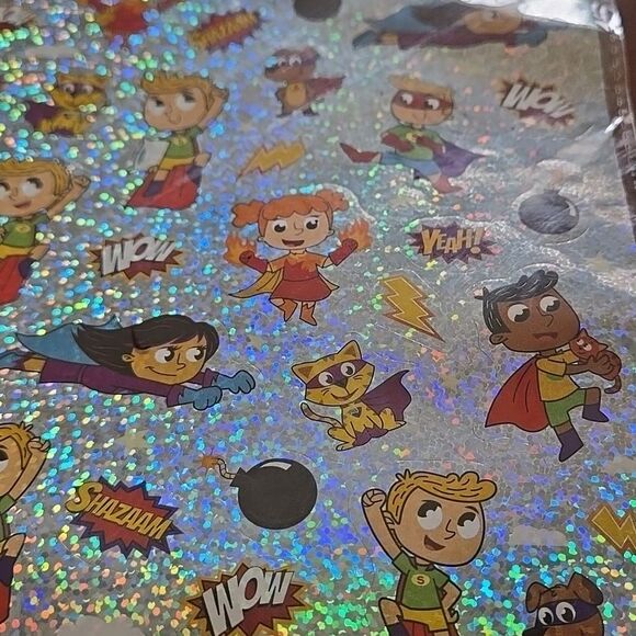 Jot Glitter hero boy girl sparkling sparkle shine fun Stickers 1-Pack unisex - Picture 4 of 14